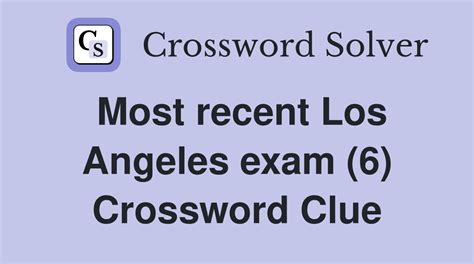 most recent crossword clue|6 letter word for most recent.